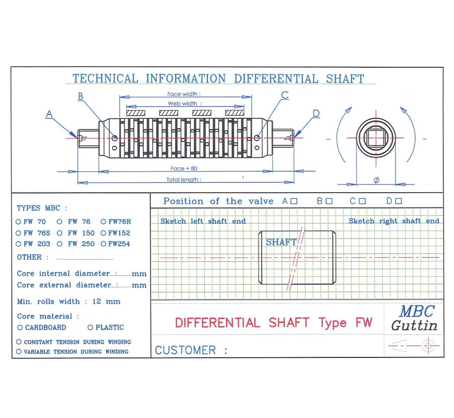 Reibleiste für Mehrspurwicklung