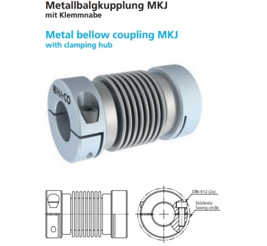 Metallbalgkupplung MKJ