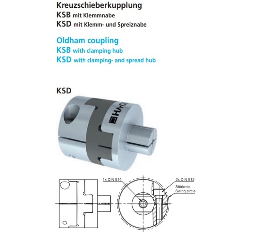 Oldham-koppeling KSD