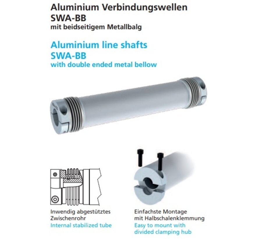 Line shaft SWA-BB (Bellow-Bellow)