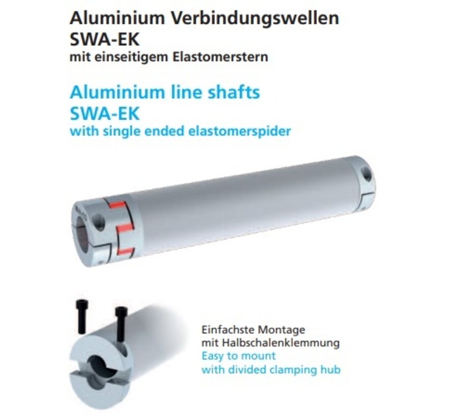 Line shaft SWA-EK (Elastomer-Clamping)