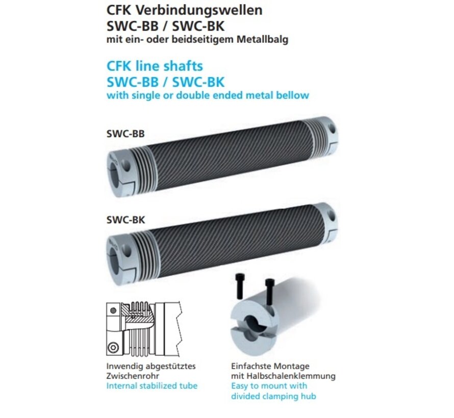 Line shaft SWC-BB (Bellow-Bellow)
