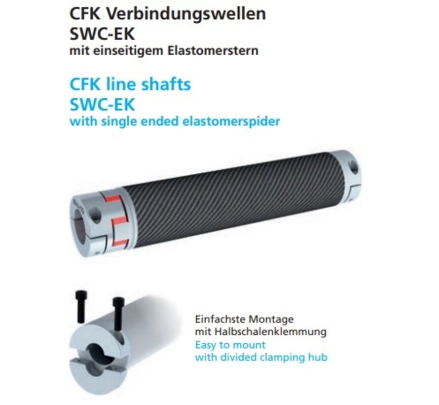 Verbindingsas SWC-EK (Elastomeer-Klem)