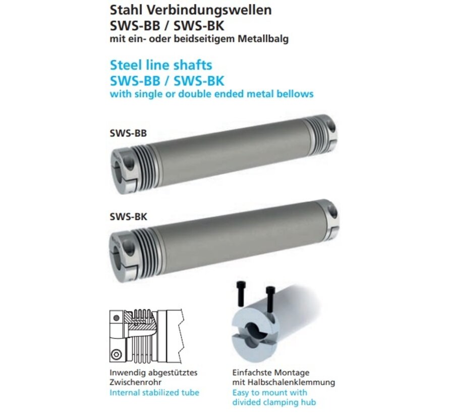 Verbindingsas SWS-BB (balg-aan-balg)