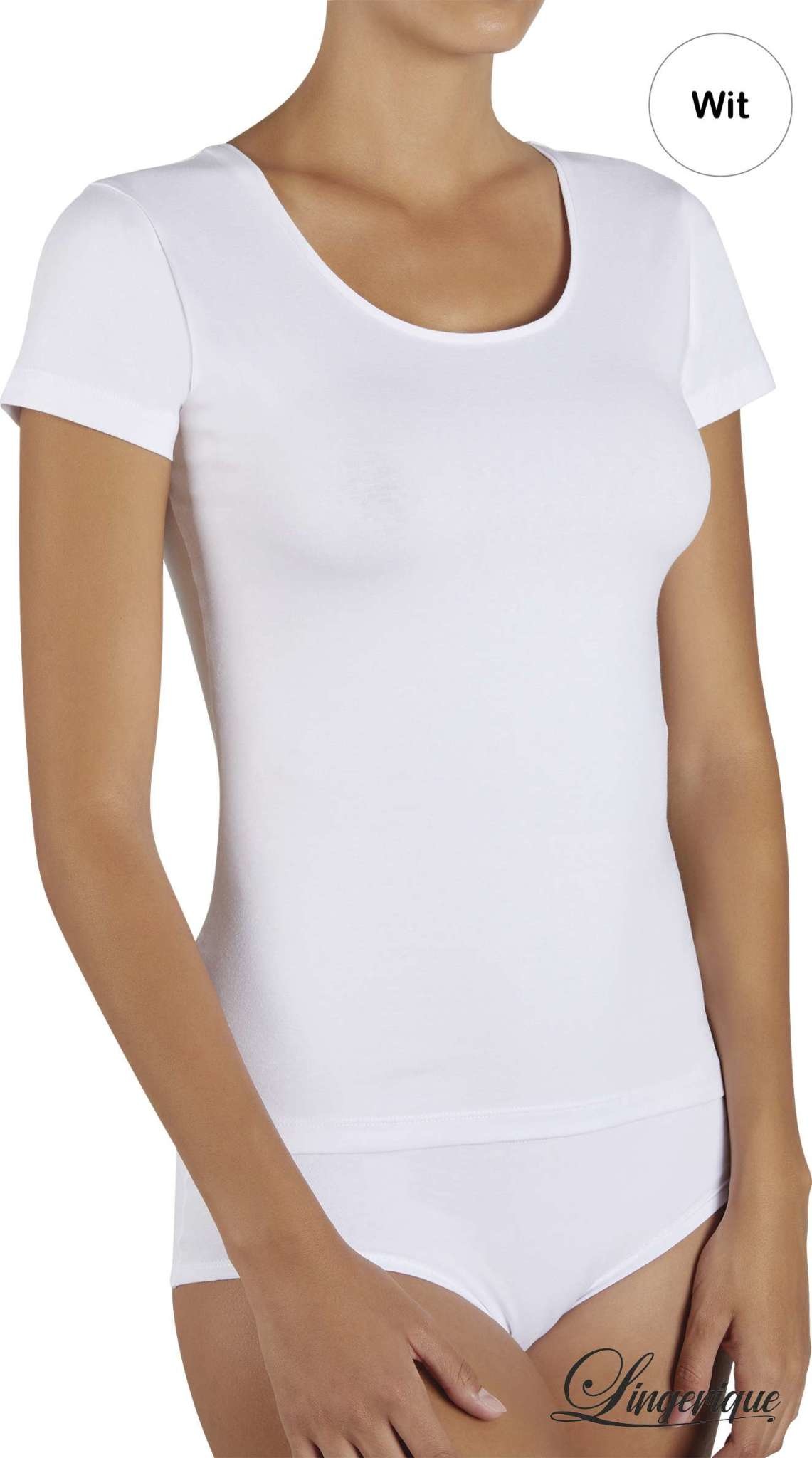 Ysabel Mora Ysabel Mora - T-Shirt Korte Mouw Katoen "19147" - Wit :