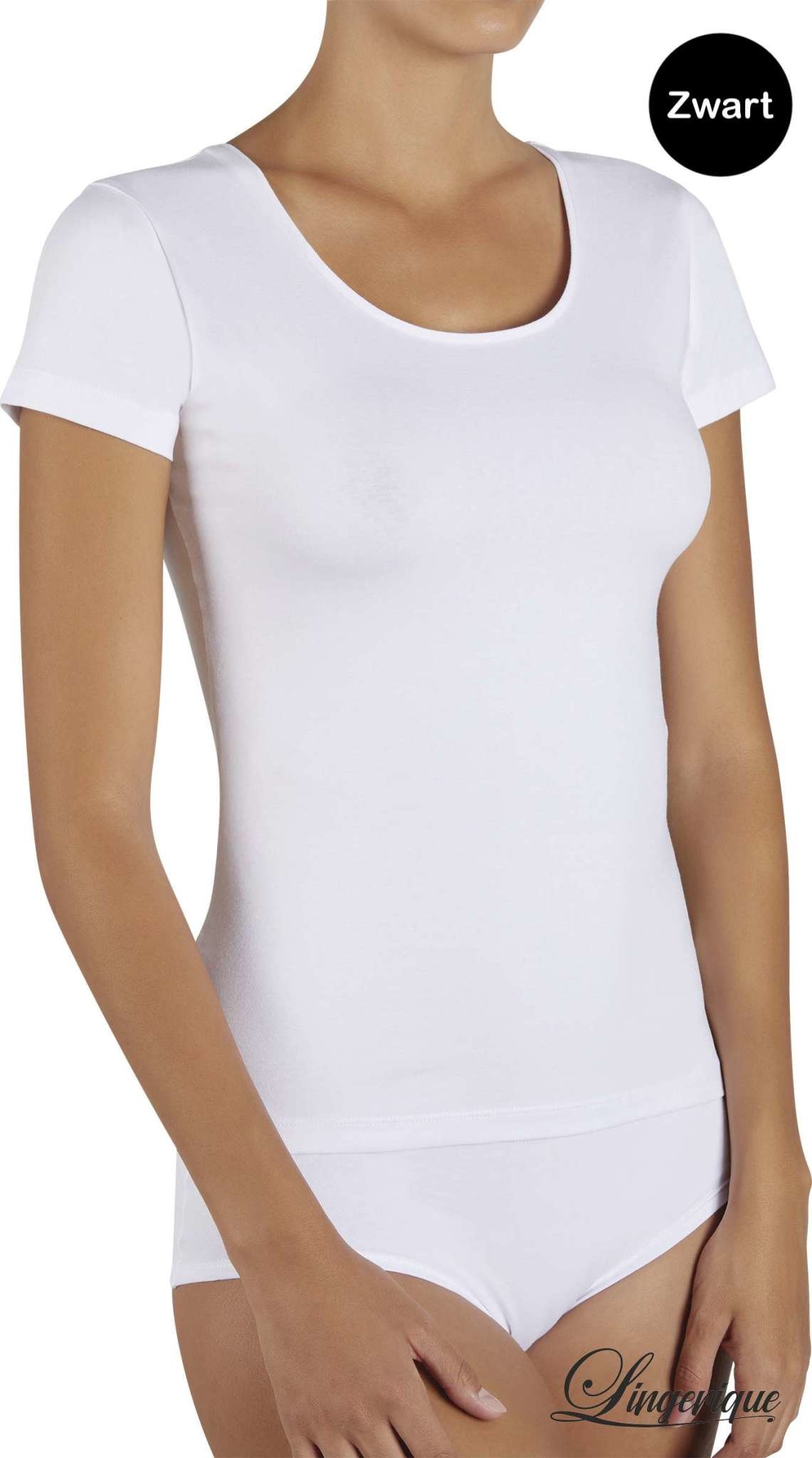 Ysabel Mora Ysabel Mora - T-Shirt Korte Mouw Katoen "19147" - Zwart :
