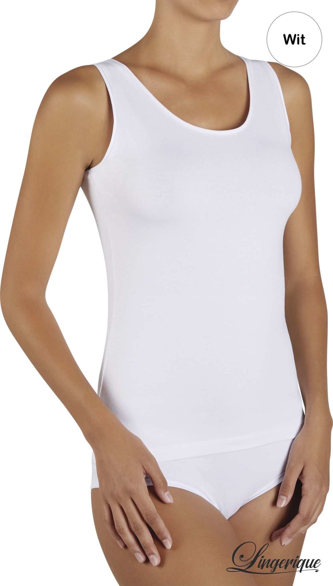 Ysabel Mora Ysabel Mora - Tank Top Katoen "19146" - Wit :