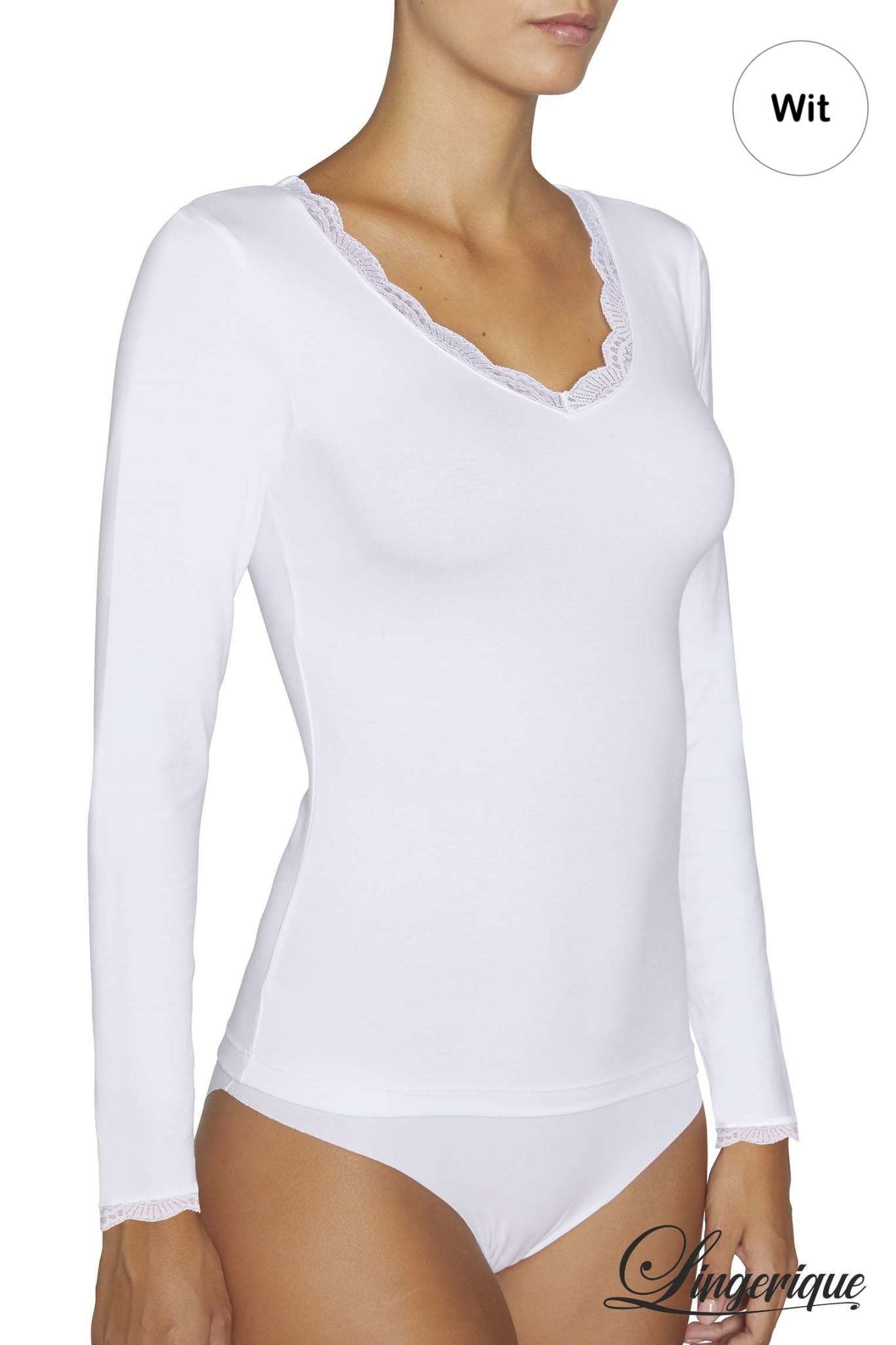 Ysabel Mora Ysabel Mora - T-Shirt Lange Mouw "19688" - Wit :