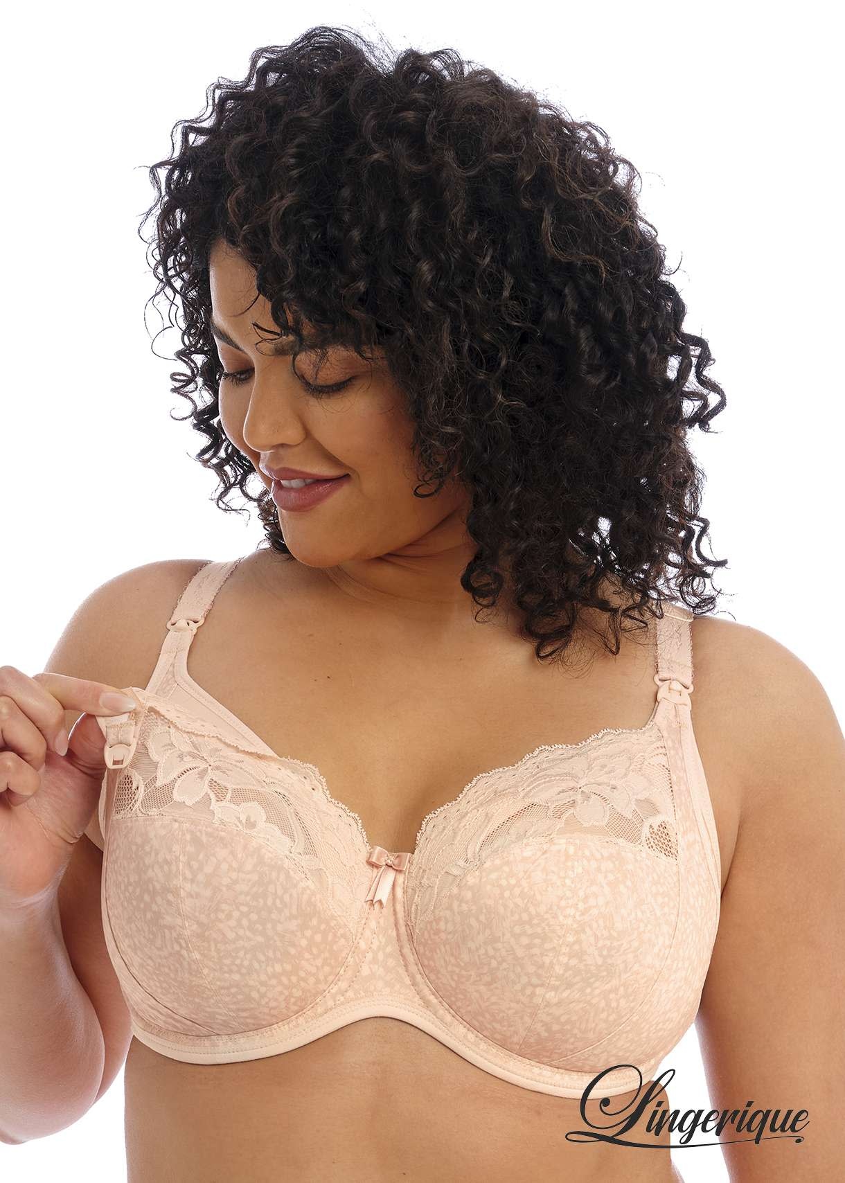 Elomi Molly Stretch Lace Underwire Nursing Bra (4542),38KK,Cameo Rose,  Cameo Rose, 38K : : Clothing, Shoes & Accessories