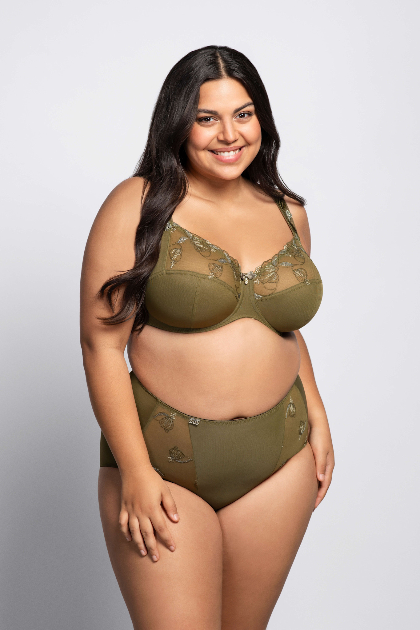 Ulla Ulla - Ulla - Tailleslip - 7510 - Dark Olive : Ulla Ulla - Ulla - Tailleslip - 7510 - Dark Olive :