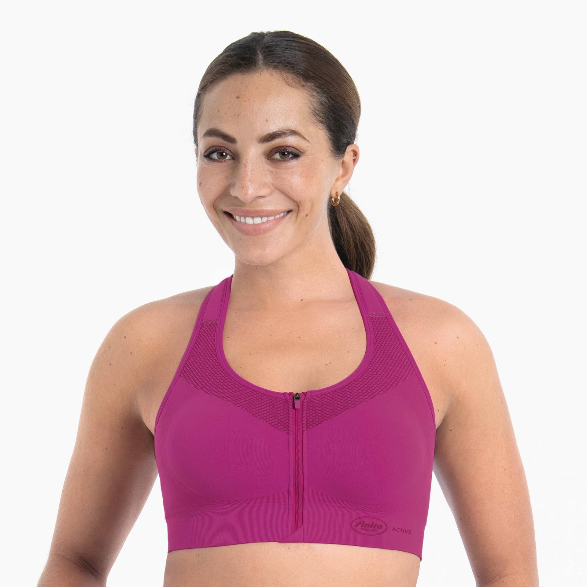 Anita Active Anita Active - Easymove Zip - Sport BH met Rits Voorkant - 5511.192 - Candy Pink : :