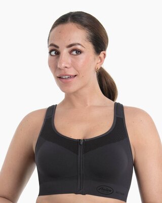 Anita Active Anita Active - Easymove Zip - Sport BH met Rits Voorkant - 5511.485 - Carbon Grey :