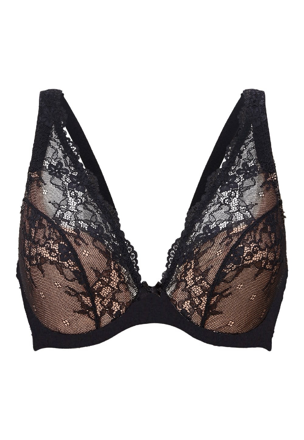 LingaDore LingaDore - Daily - Triangel Plunge BH - Black Taupe :
