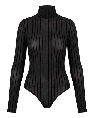 LingaDore - Body - Velvet Stripe - Black :