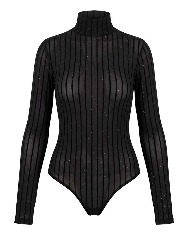 LingaDore - Body - Velvet Stripe - Black :