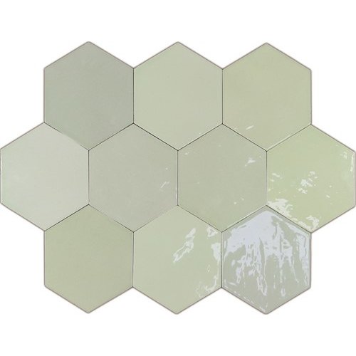 Wow Zellige Hexa Mint 10,8x12,4 cm