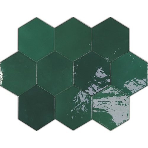 Wow Zellige Hexa Emerald 10,8x12,4 cm
