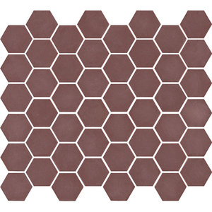 The Mosaic Factory Valencia Bordeaux Mat Hexagon