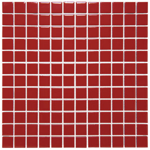 The Mosaic Factory Barcelona Red Glossy 2,3x2,3 cm