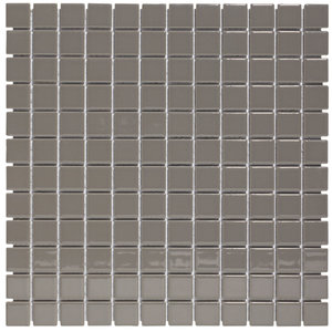 The Mosaic Factory Barcelona Grey Glossy 2,3x2,3 cm