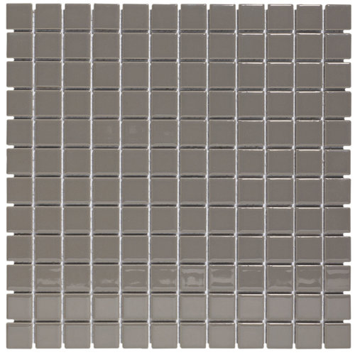The Mosaic Factory The Mosaic Factory Barcelona Grey Glossy 2,3x2,3 cm