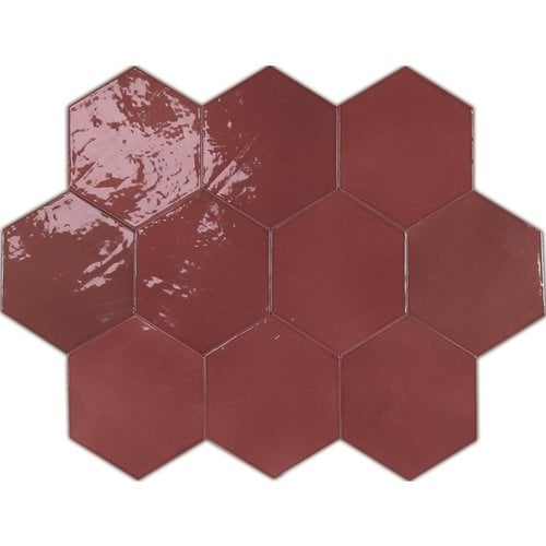 WOW Design Zellige Hexa Wine 10,8x12,4 cm