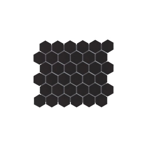 The Mosaic Factory The Mosaic Factory Barcelona Hexagon Black Glossy 5,1x5,9 cm