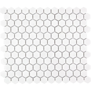The Mosaic Factory Barcelona Extra White Glossy Hexagon 2,3x2,6 cm