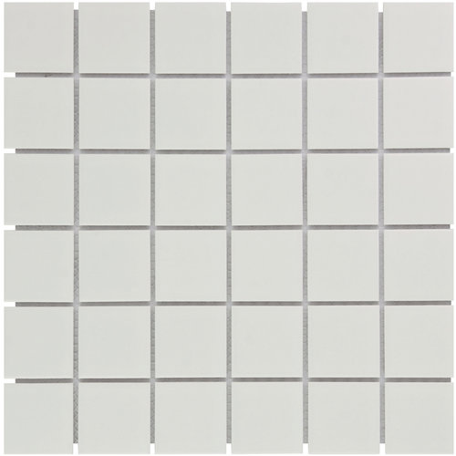 The Mosaic Factory The Mosaic Factory Barcelona White Mat 4,8x4,8 cm