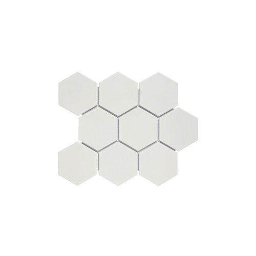 The Mosaic Factory The Mosaic Factory Barcelona White Mat Hexagon 9,5x11 cm
