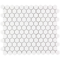 Barcelona White Mat Hexagon 2,3x2,6 cm