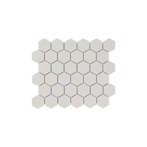 The Mosaic Factory The Mosaic Factory Barcelona White Mat Hexagon 5,1x5,9 cm