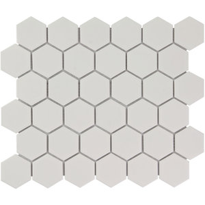 The Mosaic Factory Barcelona White Mat Hexagon 5,1x5,9 cm