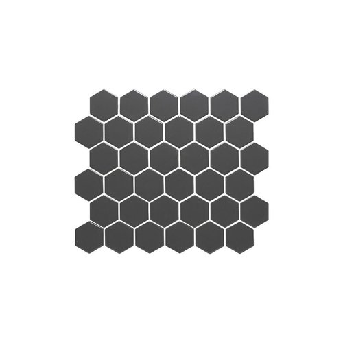 The Mosaic Factory The Mosaic Factory Barcelona Grey Mat Hexagon 5,1x5,9 cm