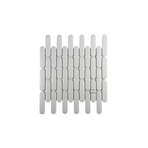 The Mosaic Factory The Mosaic Factory Sevilla Oval Finger White Mat