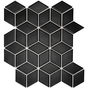 The Mosaic Factory Paris 3D Kubus Black Mat