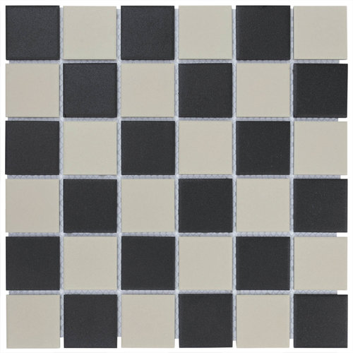 The Mosaic Factory The Mosaic Factory London Vierkant Chessboard 4,8x4,8 cm