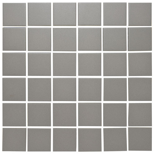 The Mosaic Factory The Mosaic Factory London Vierkant Dark Grey 4,8x4,8 cm