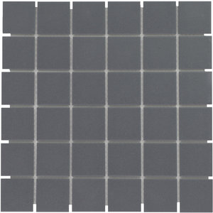 The Mosaic Factory London Vierkant Anthracite 4,8x4,8 cm