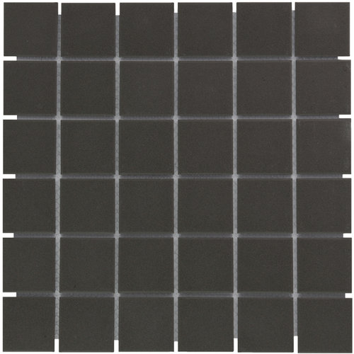 The Mosaic Factory London Vierkant Black 4,8x4,8 cm