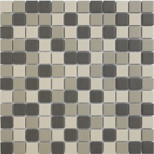 The Mosaic Factory London Vierkant Mix Grey, Dark Grey, Black 2,3x2,3 cm