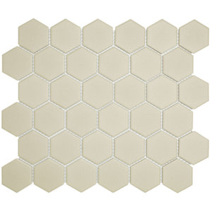 The Mosaic Factory London Hexagon White Matt 5,1x5,9 cm