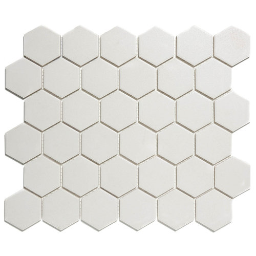 The Mosaic Factory London Hexagon Super White 5,1x5,9 cm