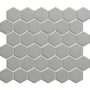 The Mosaic Factory London Hexagon Dark Grey 5,1x5,9 cm
