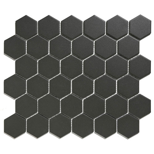 The Mosaic Factory The Mosaic Factory London Hexagon Black 5,1x5,9 cm