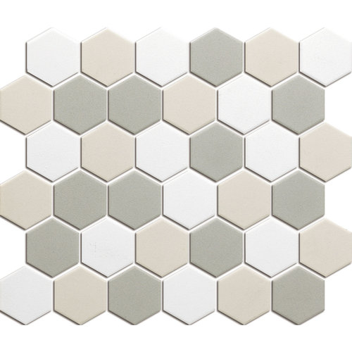 The Mosaic Factory The Mosaic Factory London Hexagon White Mix 5,1x5,9 cm