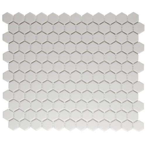 The Mosaic Factory The Mosaic Factory London Hexagon Super White 2,3x2,6 cm