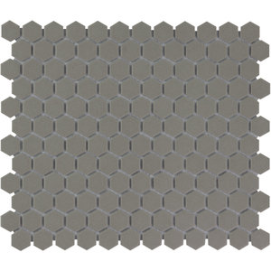 The Mosaic Factory London Hexagon Dark Grey 2,3x2,6 cm