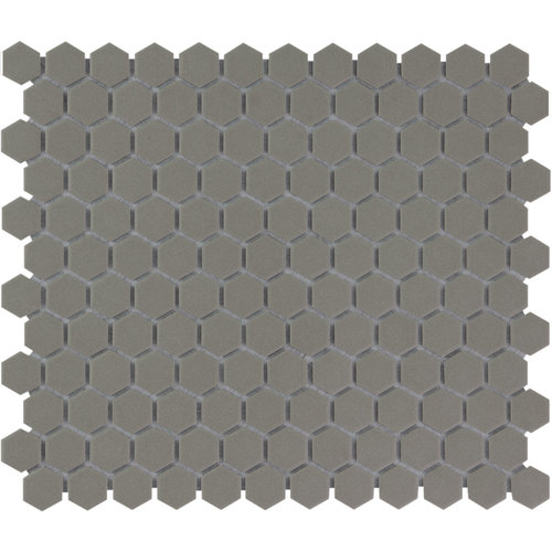 The Mosaic Factory The Mosaic Factory London Hexagon Dark Grey 2,3x2,6 cm