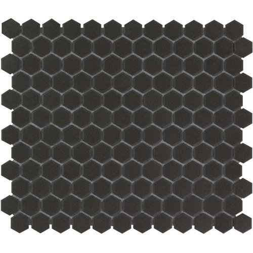 The Mosaic Factory The Mosaic Factory London Hexagon Black 2,3x2,6 cm